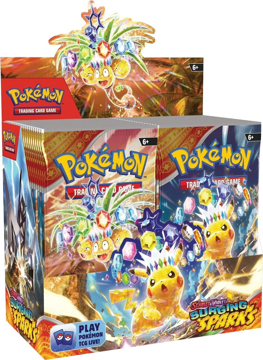 Pokemon TCG - Scarlet & Violet - Surging Sparks - Display Case (6x Booster Boxes)