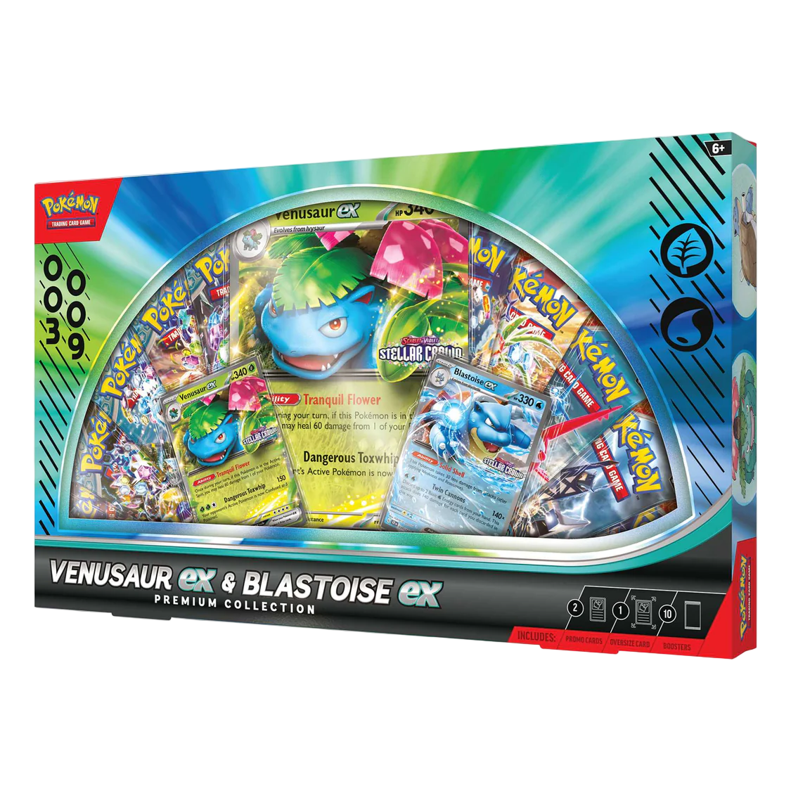 Pokemon TCG - Scarlet & Violet - Venusaur ex & Blastoise ex Premium Collection Box