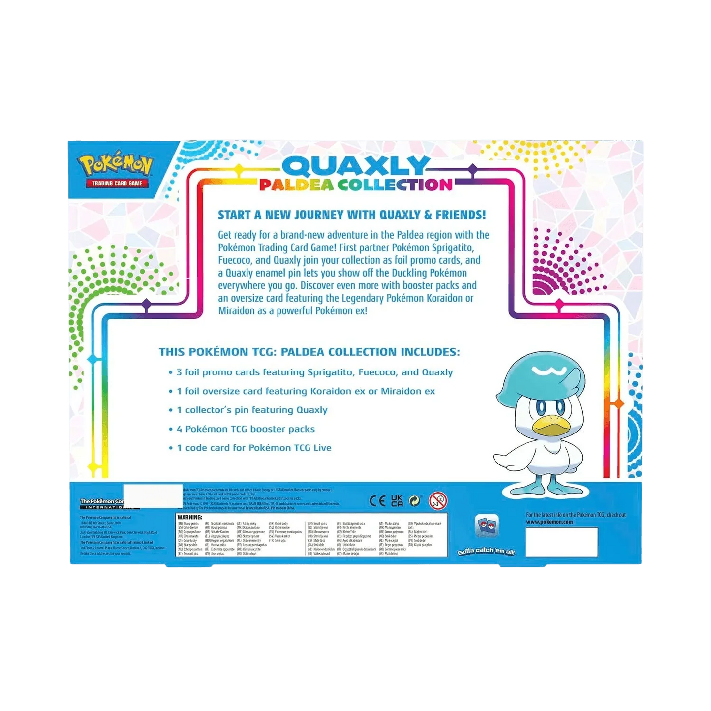 Pokemon TCG - Scarlet & Violet - Paldea Collection Box - Quaxly