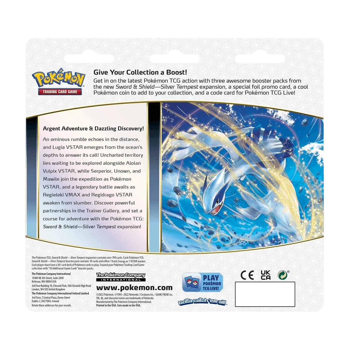 Pokemon TCG - Sword & Shield - Silver Tempest - 3-Pack Blister - Togetic