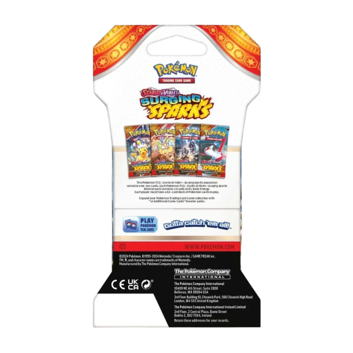 Pokemon TCG - Scarlet & Violet - Surging Sparks - Sleeved Booster Pack