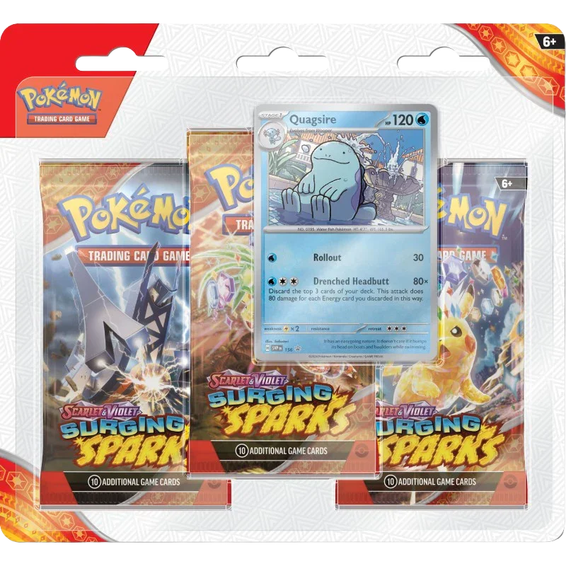 Pokemon TCG - Scarlet & Violet - Surging Sparks - 3-Pack Blister - Quagsire