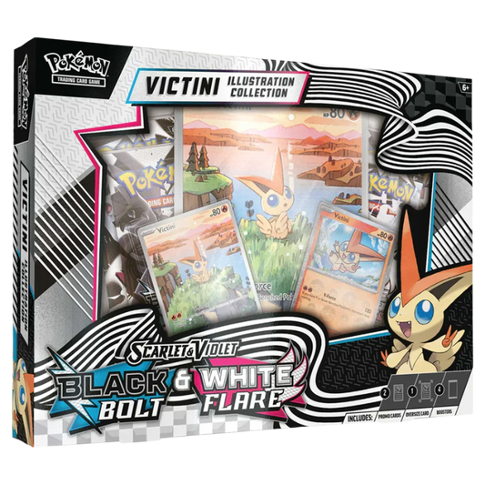 Pokemon TCG - Scarlet & Violet - Black Bolt & White Flare - Unova Victini Illustration Collection Box