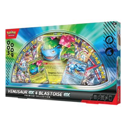 Pokemon TCG - Scarlet & Violet - Venusaur ex & Blastoise ex Premium Collection Box