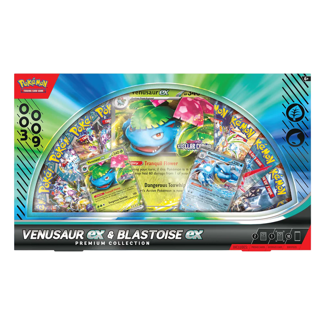 Pokemon TCG - Scarlet & Violet - Venusaur ex & Blastoise ex Premium Collection Box