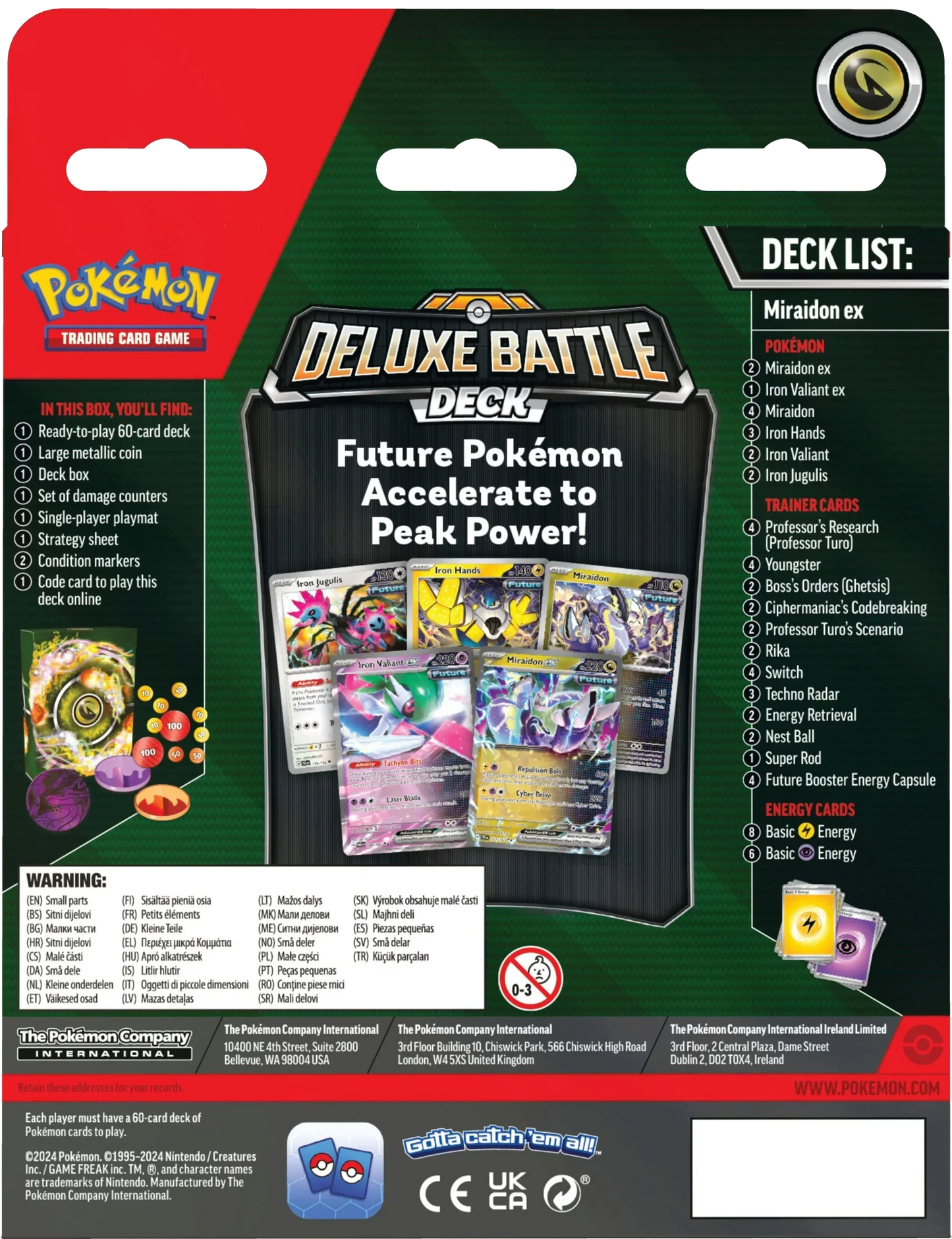 Pokemon TCG - Scarlet & Violet - Miraidon Ex Deluxe Battle Deck