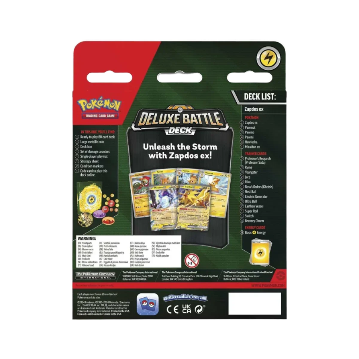 Pokemon TCG - Scarlet & Violet - Deluxe Battle Deck - Zapdos ex