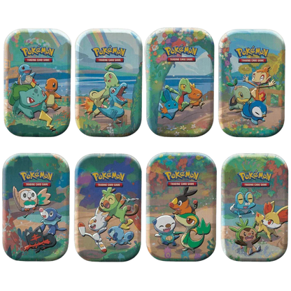 Pokemon TCG - Sword & Shield - Celebrations - Mini Tin - Chikorita, Cyndaquil & Totodile