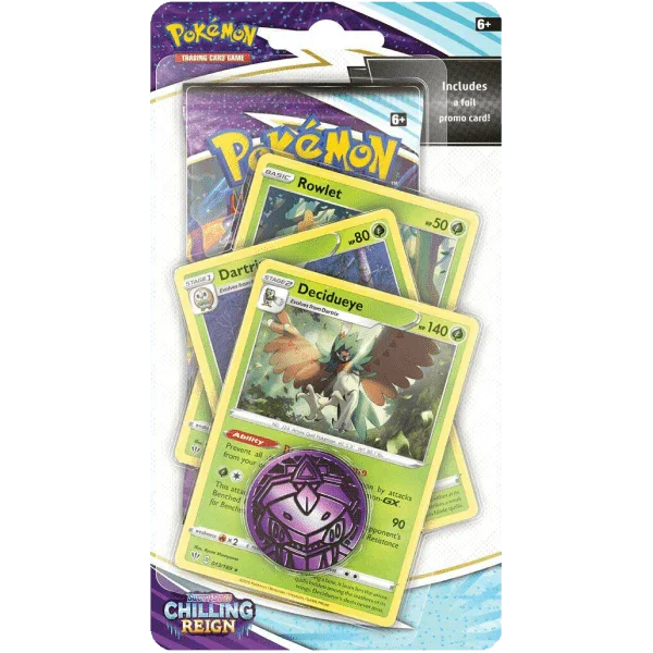 Pokemon TCG - Sword & Shield - Chilling Reign - Premium Checklane Blister Pack - Decidueye