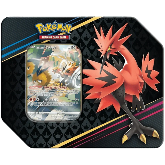 Pokemon TCG - Sword & Shield - Crown Zenith - 7" Art Tin - Galarian Zapdos