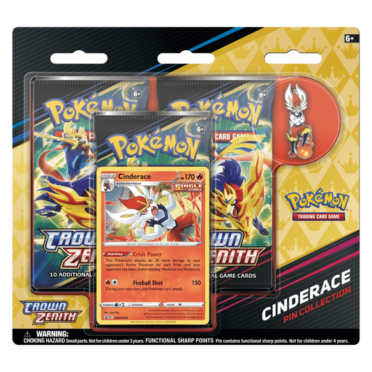 Pokemon TCG - Sword & Shield - Crown Zenith - Pin Collection - Cinderace
