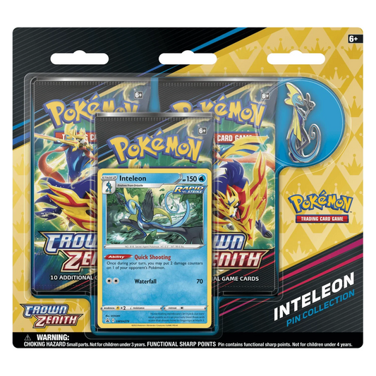 Pokemon TCG - Sword & Shield - Crown Zenith - Pin Collection - Inteleon