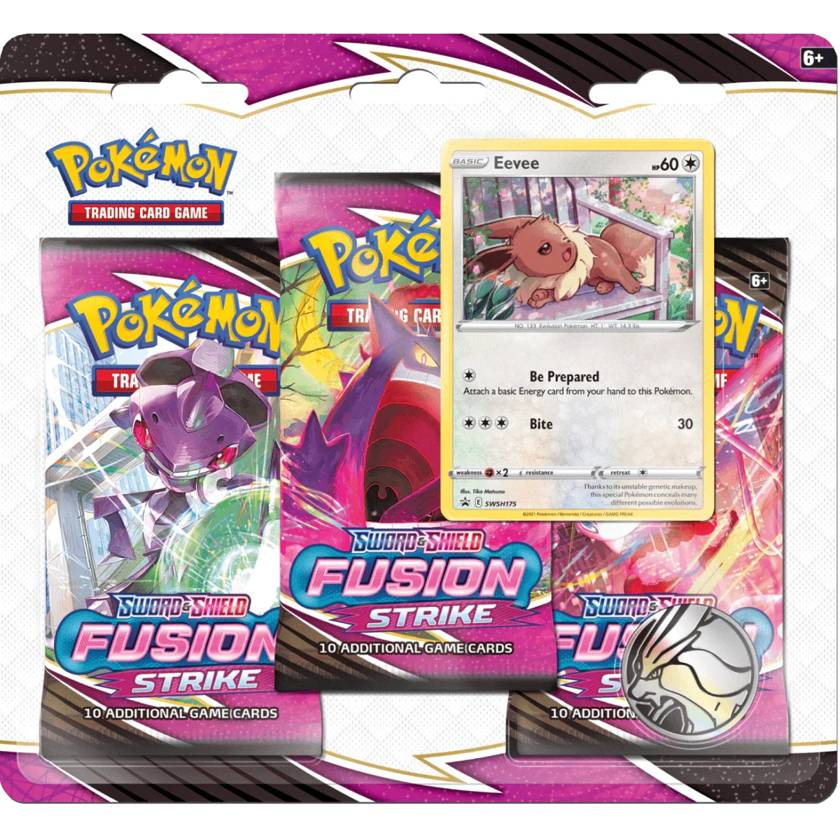 Pokemon TCG - Sword & Shield - Fusion Strike - 3-Pack Blister - Eevee