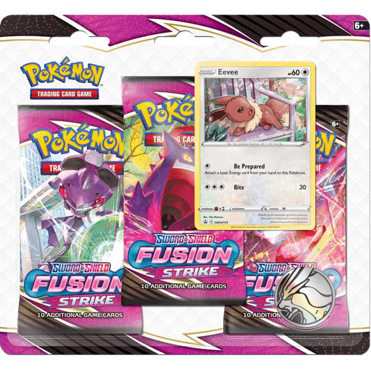 Pokemon TCG - Sword & Shield - Fusion Strike - 3-Pack Blister - Eevee