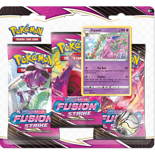 Pokemon TCG - Sword & Shield - Fusion Strike - 3-Pack Blister - Espeon