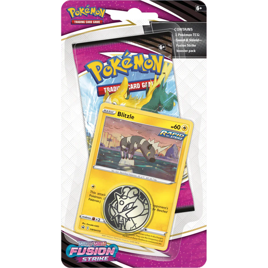 Pokemon TCG - Sword & Shield - Fusion Strike - Checklane Blister Pack - Blitzle