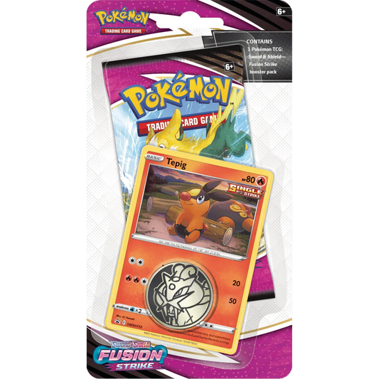 Pokemon TCG - Sword & Shield - Fusion Strike - Checklane Blister Pack - Tepig
