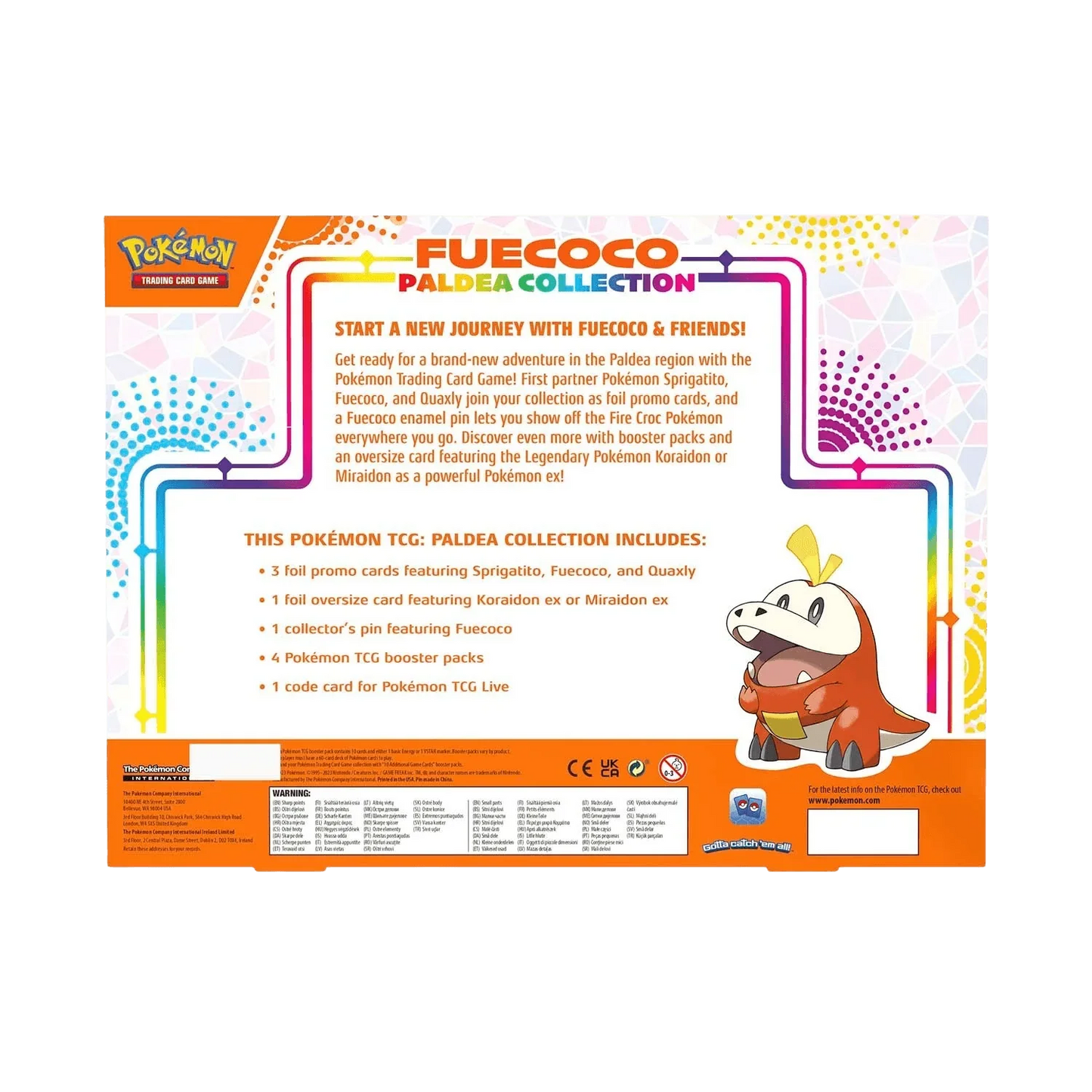 Pokemon TCG - Scarlet & Violet - Paldea Collection Box - Fuecoco