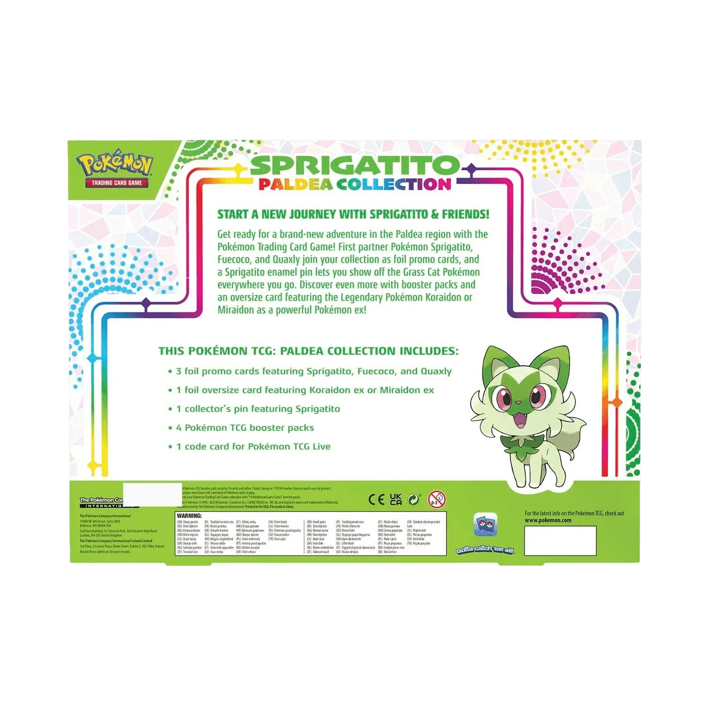 Pokemon TCG - Scarlet & Violet - Paldea Collection Box - Sprigatito