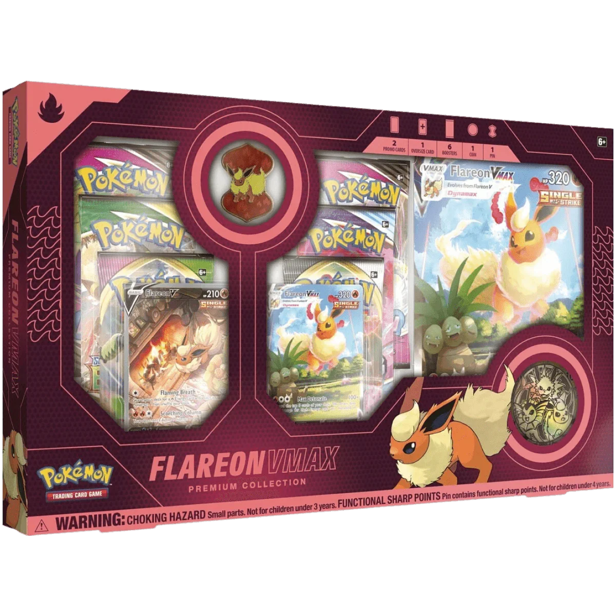 Pokemon TCG - Sword & Shield - Flareon VMAX Premium Collection Box