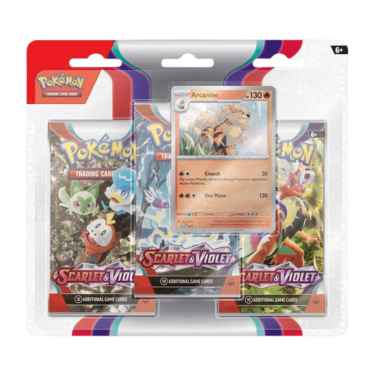 Pokemon TCG - Scarlet & Violet - Base Set - 3-Pack Blister - Arcanine