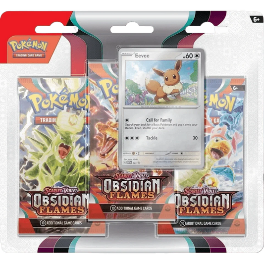 Pokemon TCG - Scarlet & Violet - Obsidian Flames - 3-Pack Blister - Eevee