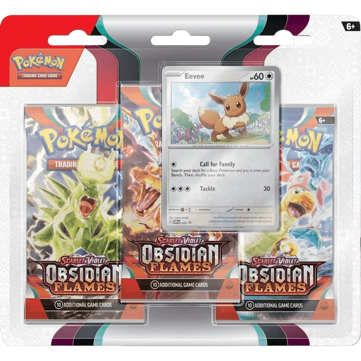 Pokemon TCG - Scarlet & Violet - Obsidian Flames - 3-Pack Blister - Houndstone