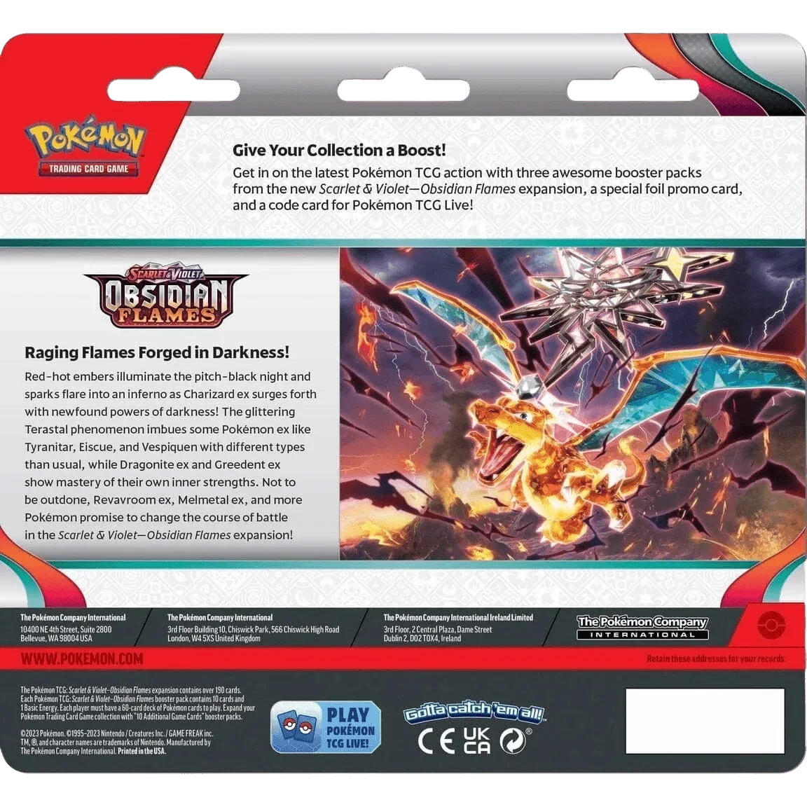 Pokemon TCG - Scarlet & Violet - Obsidian Flames - 3-Pack Blister - Houndstone