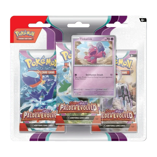 Pokemon TCG - Scarlet & Violet - Paldea Evolved - 3-Pack Blister - Tinkatink