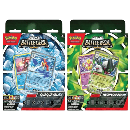 Pokemon TCG - Scarlet & Violet - Deluxe Battle Decks - Meowscarada ex & Quaquaval ex Bundle