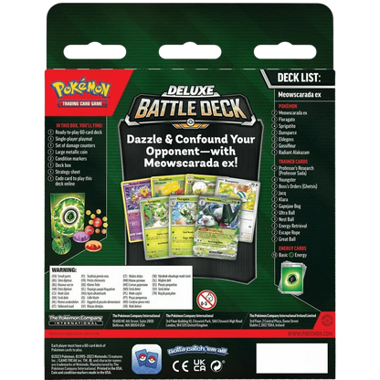 Pokemon TCG - Scarlet & Violet - Deluxe Battle Decks - Meowscarada ex & Quaquaval ex Bundle