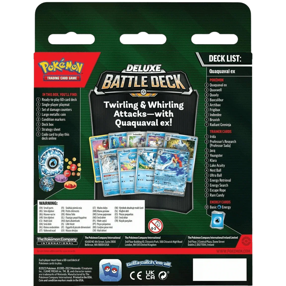 Pokemon TCG - Scarlet & Violet - Deluxe Battle Decks - Meowscarada ex & Quaquaval ex Bundle