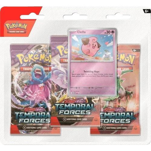 Pokemon TCG - Scarlet & Violet - Temporal Forces - 3-Pack Blister - Cleffa