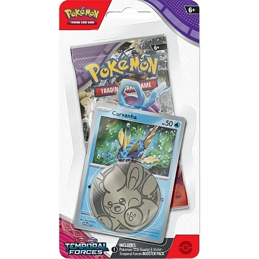 Pokemon TCG - Scarlet & Violet - Temporal Forces - Premium Checklane Blister Pack - Carvanha