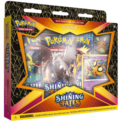 Pokemon TCG - Sword & Shield - Shining Fates - Mad Party Pin Collection Box - Dedenne
