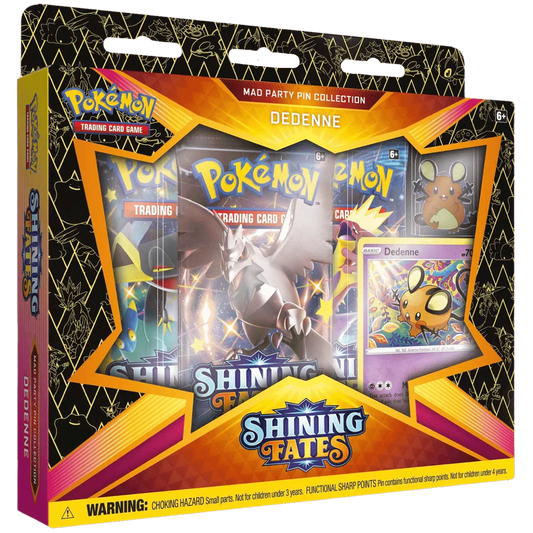 Pokemon TCG - Sword & Shield - Shining Fates - Mad Party Pin Collection Box - Dedenne