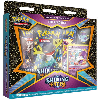 Pokemon TCG - Sword & Shield - Shining Fates - Mad Party Pin Collection Box - Polteageist