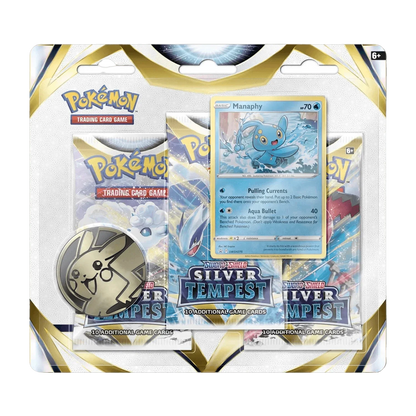 Pokemon TCG - Sword & Shield - Silver Tempest - 3-Pack Blister - Manaphy