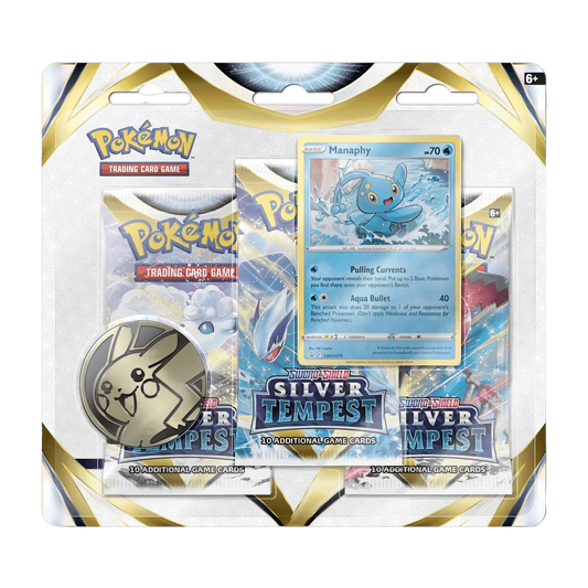 Pokemon TCG - Sword & Shield - Silver Tempest - 3-Pack Blister - Manaphy