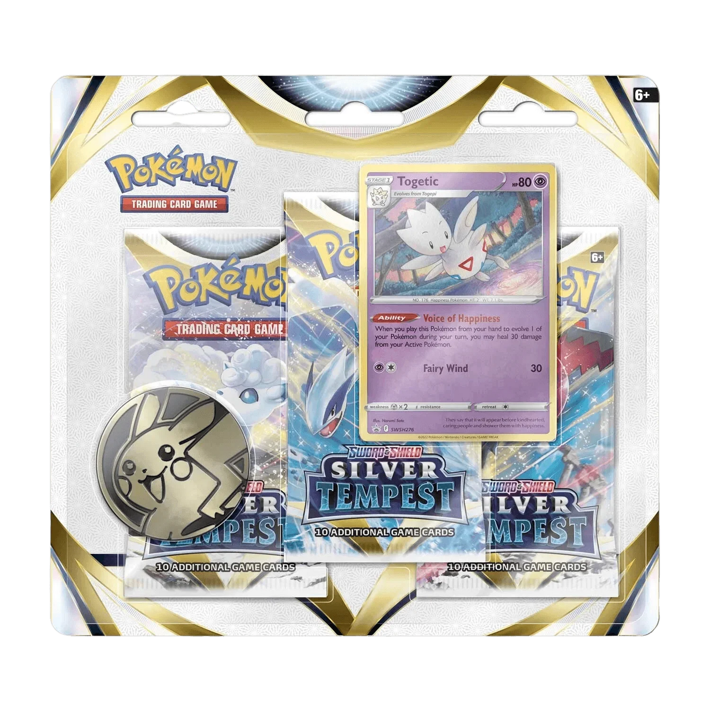 Pokemon TCG - Sword & Shield - Silver Tempest - 3-Pack Blister - Togetic
