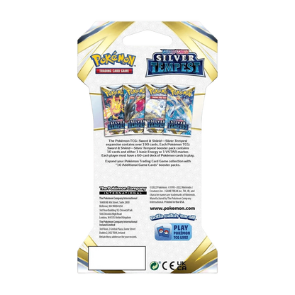 Pokemon TCG - Sword & Shield - Silver Tempest - Sleeved Booster Pack