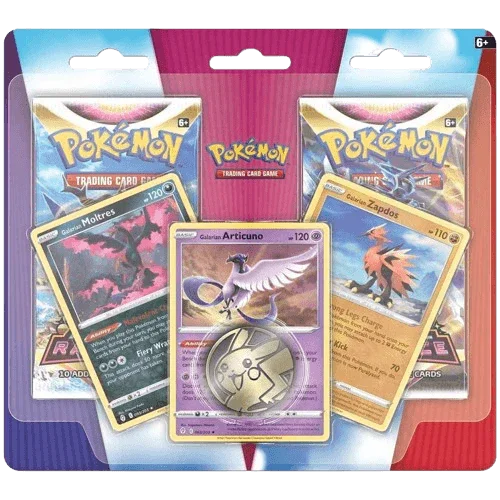 Pokemon TCG - Sword & Shield - 2-Pack Blister - Galarian Zapdos, Moltres & Articuno