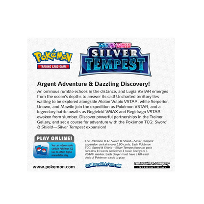 Pokemon TCG - Sword & Shield - Silver Tempest - Booster Box (36x Packs)