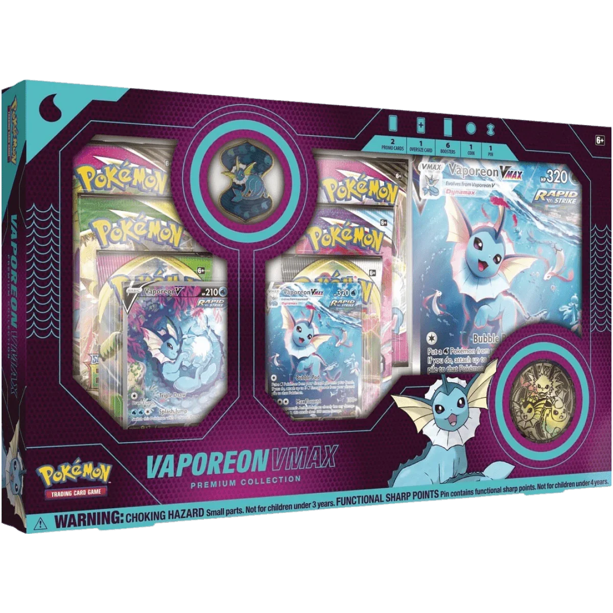 Pokemon TCG - Sword & Shield - Vaporeon VMAX Premium Collection Box